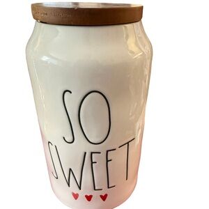 Rae Dunn So Sweet Large Canister With Wood Top